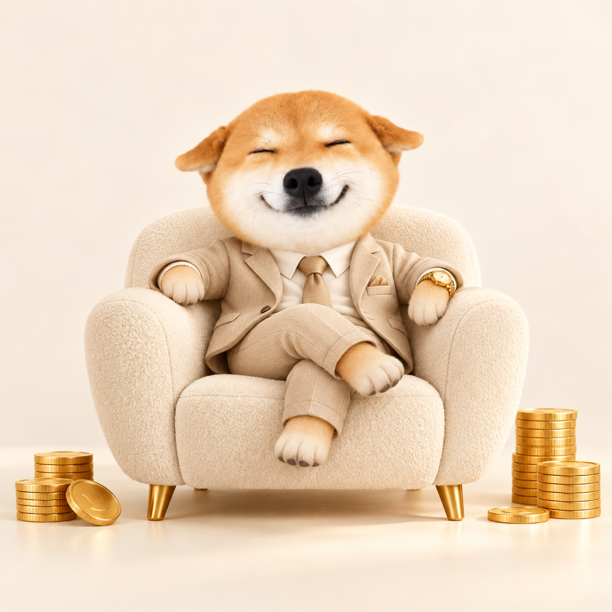MINI INU in a suit